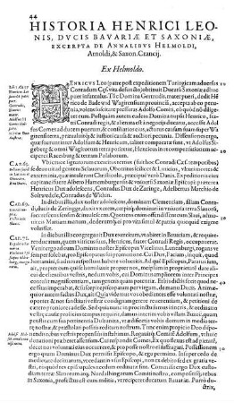 Historia Henrici Leonis.