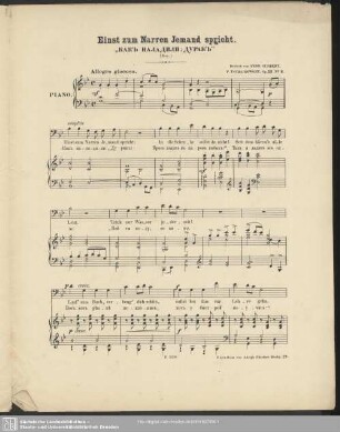 6: Einst zum Narren jemand spricht : op. 25, No. 6