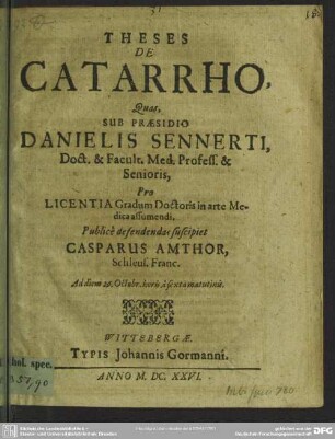 Theses de catarrho