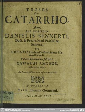 Theses de catarrho