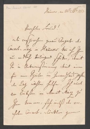 Brief an Hermann Härtel : 25.10.1853