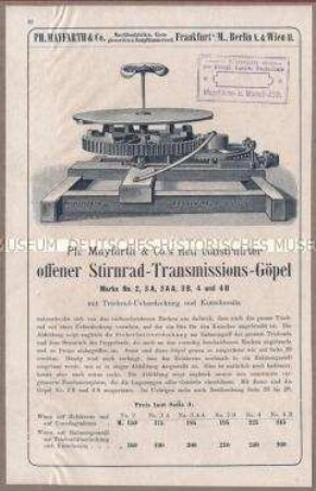Offener Stirnrad-Transmissions-Göpel Marke 2, 3A, 3B, 4 und 4B