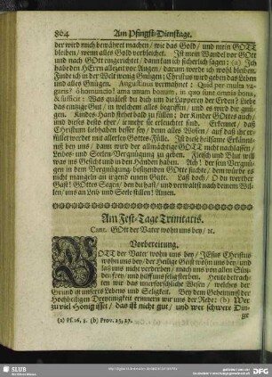 Am Fest-Tage Trinitatis