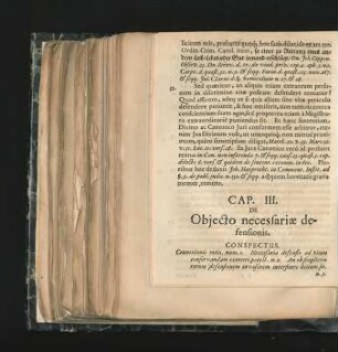 Cap. III. De Obiecto necessariae defensionis.
