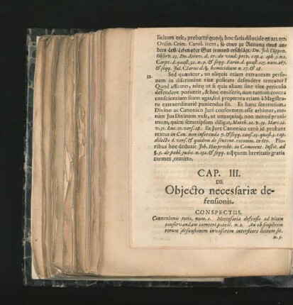 Cap. III. De Obiecto necessariae defensionis.