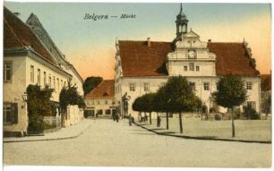 Belgern. Markt mit Rathaus