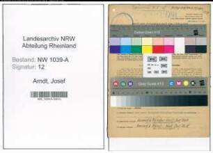 Entnazifizierung Josef Arndt , geb. 26.04.1907 (Regierungsrat)