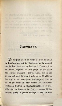 Grundlagen zur deutschen Reichsverfassung