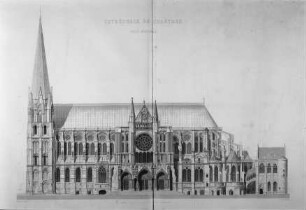 Chartres, Kathedrale Notre-Dame, Südseite, Aufriss