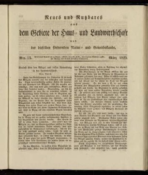 Nro. 13. März 1825.