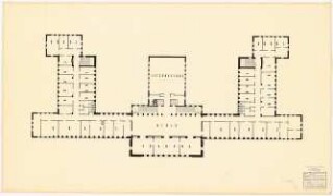 Verwaltungsgebäude der Sächsischen Bauernschaft, Dresden: Grundriss 1. Obergeschoss 1:100