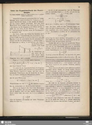 Ueber das Expansions-Gesetz des Wasserdampfes