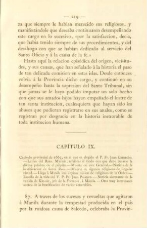 Capítulo IX. Capítulo provincial de 1669, en el que es elegido el P. Fr. Juan Camacho. - ...