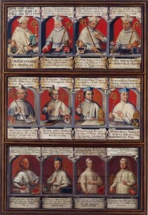 Die letzte von vier Äbtetafeln aus dem ehemaligen Prämonstratenser-Chorherrenstift Weißenau