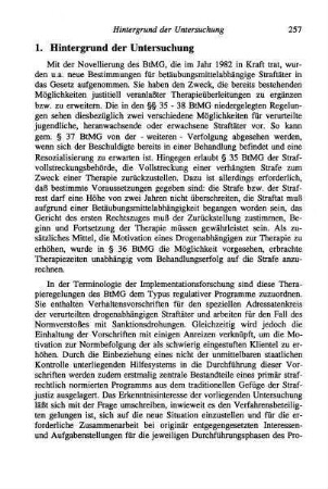 257-258, 1. Hintergrund der Untersuchung