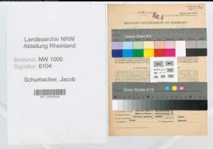 Entnazifizierung Jacob Schumacher, geb. 10.04.1905 (Verw.Angest.)