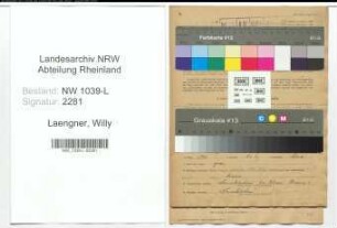 Entnazifizierung Willy Laengner , geb. 02.08.1893 (Angestellter)