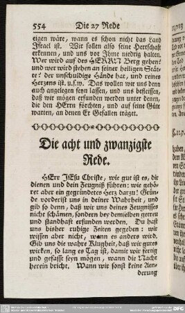 Die acht und zwanzigste Rede