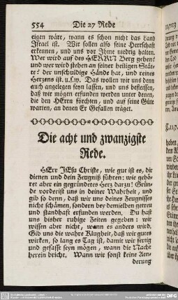 Die acht und zwanzigste Rede