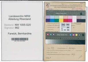 Entnazifizierung Bernhardine Farwick , geb. 26.12.1886 (Unternehmer)