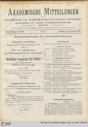 Nr. 5 (20. November 1897)