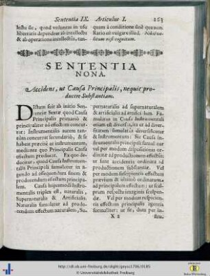 Sententia IX.
