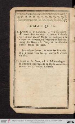 Remarques