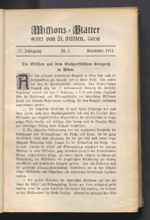Nr. 3 Dezember 1912