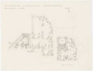 Flughafen Schönefeld Grünflächen: Lageplan mit Bepflanzungen 1:100