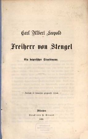 Ein bayerischer Staatsmann