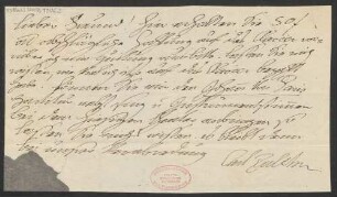 Brief an B. Schott's Söhne : o.D.