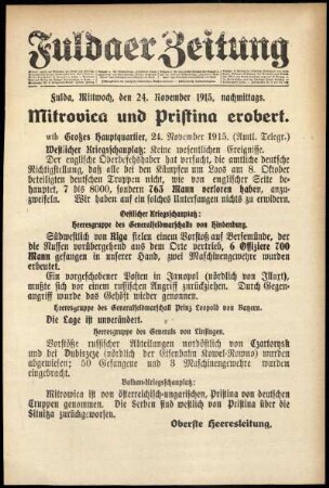 Ausgabe vom Mittwoch, den 24. November 1915.