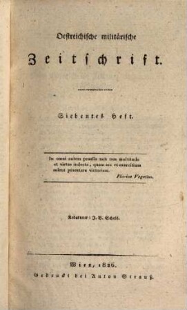 Oestreichische militärische Zeitschrift. 1826, 3