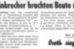 Einbrecher brachten Beute mit