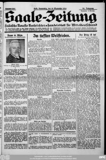 Saale-Zeitung : allgemeine Zeitung für Mitteldeutschland ; Hallesche neueste Nachrichten