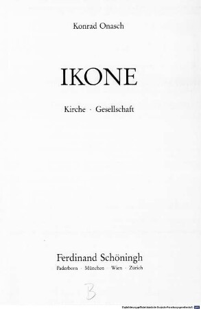 Ikone : Kirche, Gesellschaft