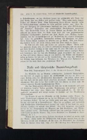 Rasse und schöpferische Auswirkungskraft.
