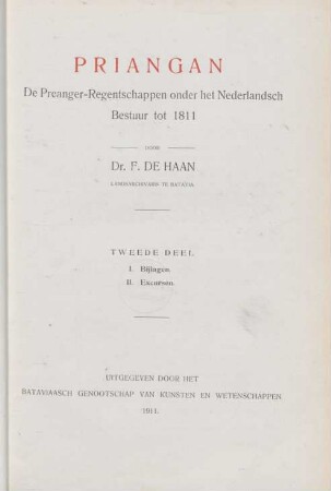 Deel 2: I. Bijlagen. II. Excursen.