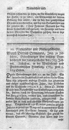 10. Naturlehre und Naturgeschichte.