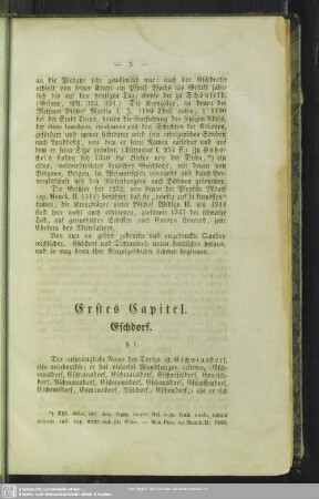 Erstes Capitel. Eschdorf