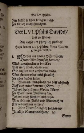 Der LVI. Psalm Davids [-] Der LXIV. Psalm Davids