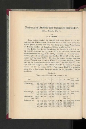 Nachtrag zu "Studien über Superoxyd-Elektroden".