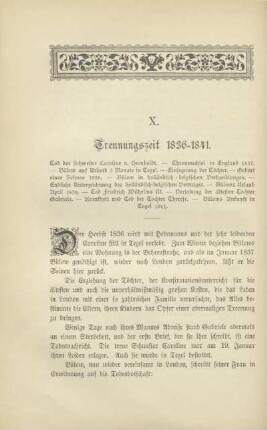 X. Trennungszeit 1836-1841