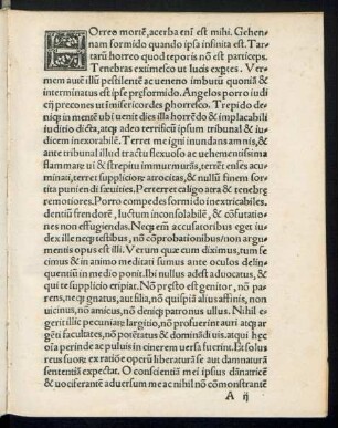Horreo mortem, acerba enim est mihi.