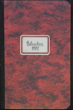 Namensverzeichnis Geburtsregister Lemgo 1905