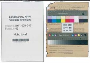 Entnazifizierung Josef Mohr , geb. 18.11.1892 (Elektrohaendler)