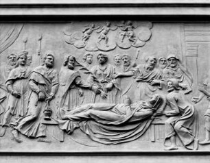 Relief mit der Darstellung des Todes Mariens