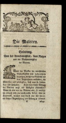 Die Malerey.