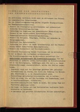 Hinweise zur Gestaltung des Unterrichtsprozesses