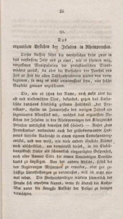 25-33 Das organisirte Bestehen der Jesuiten in Rheinpreußen